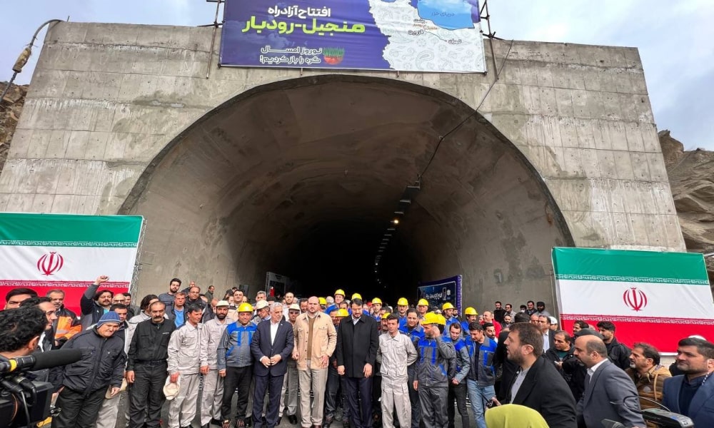 افتتاح پروژه روشنایی تونل‌ها و پل‌ها و جاده‌های آزادراه منجیل ـ رودبار